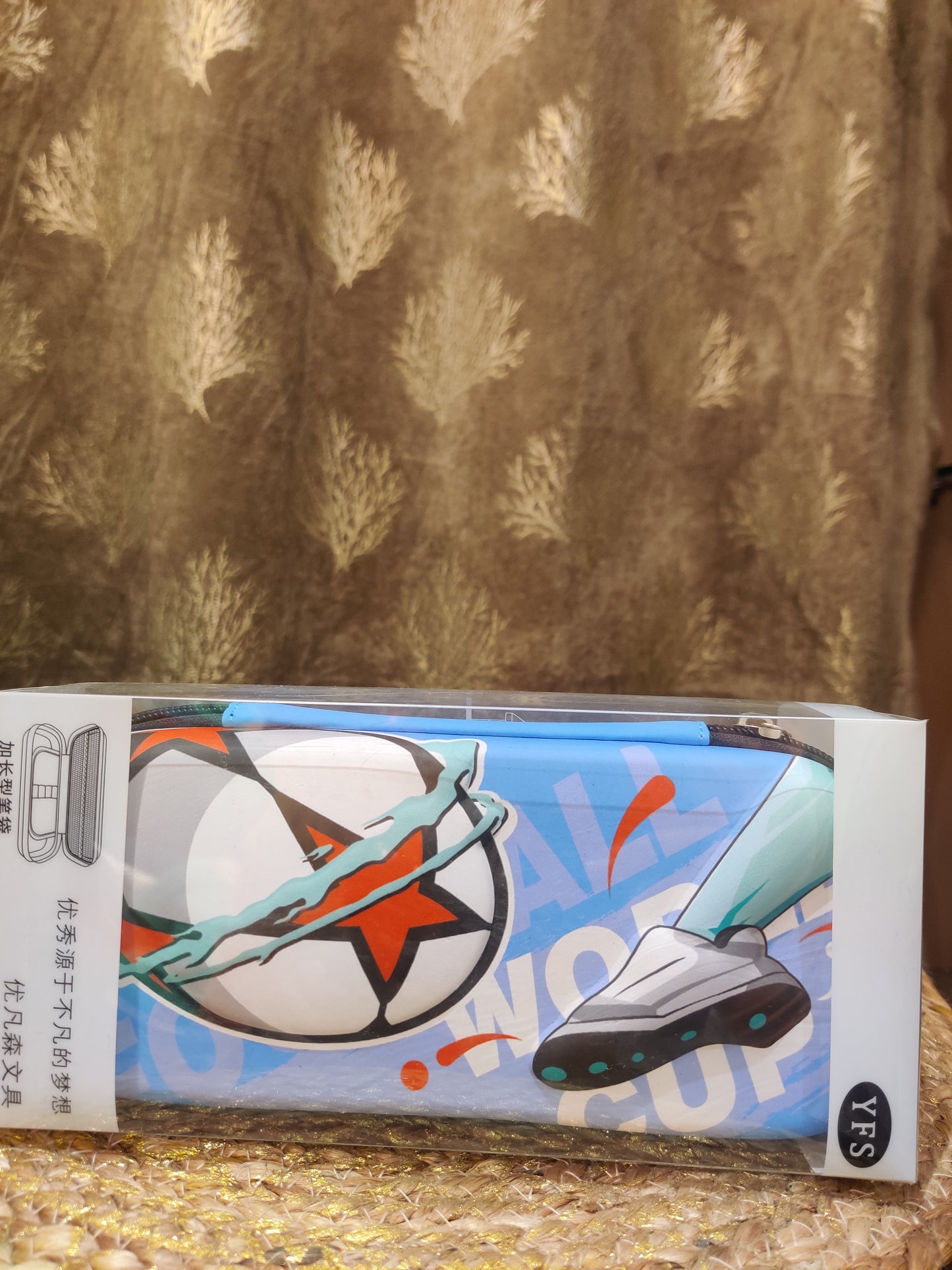 Hard shell football pencil pouch