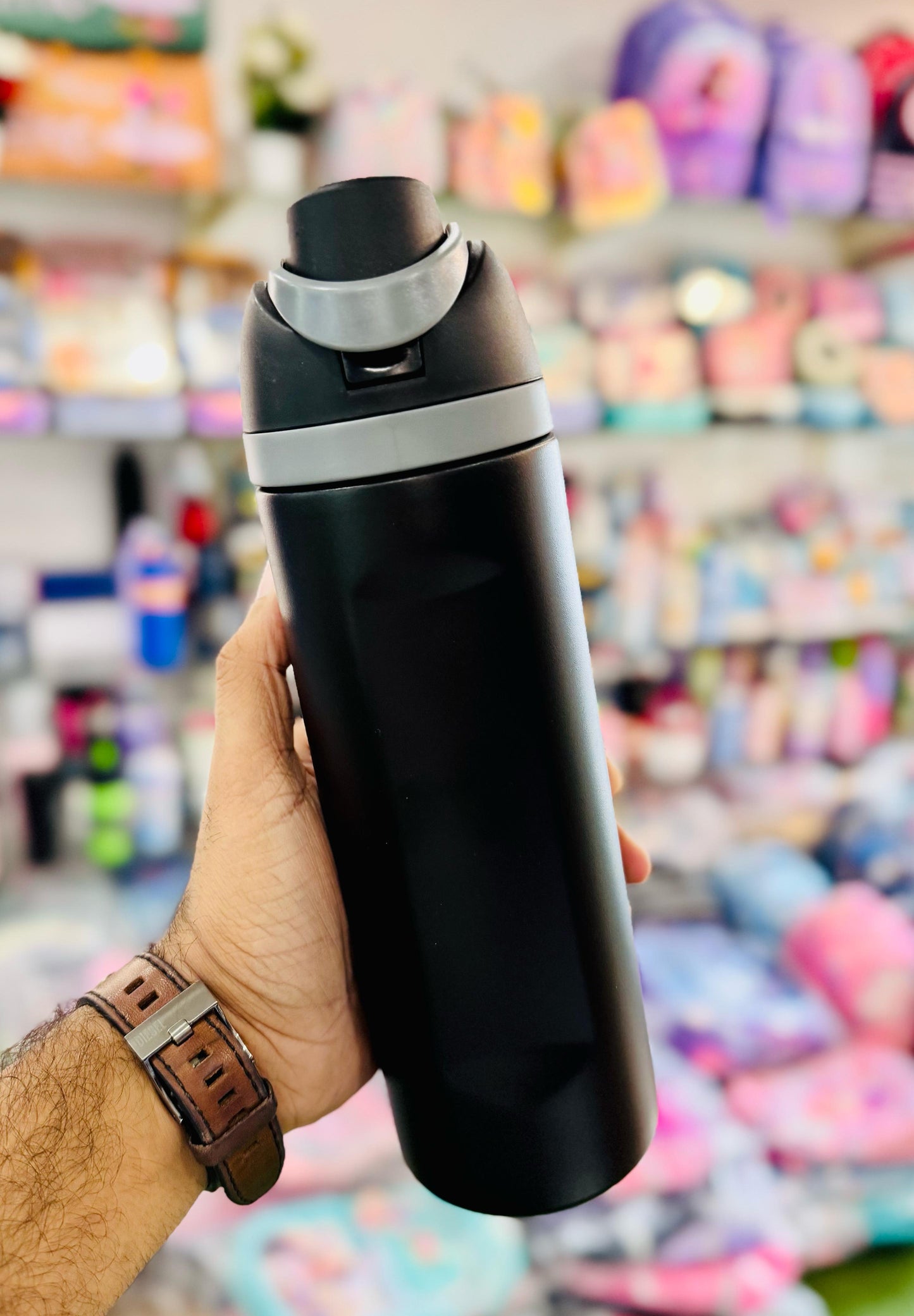 Black 1 litre bottle