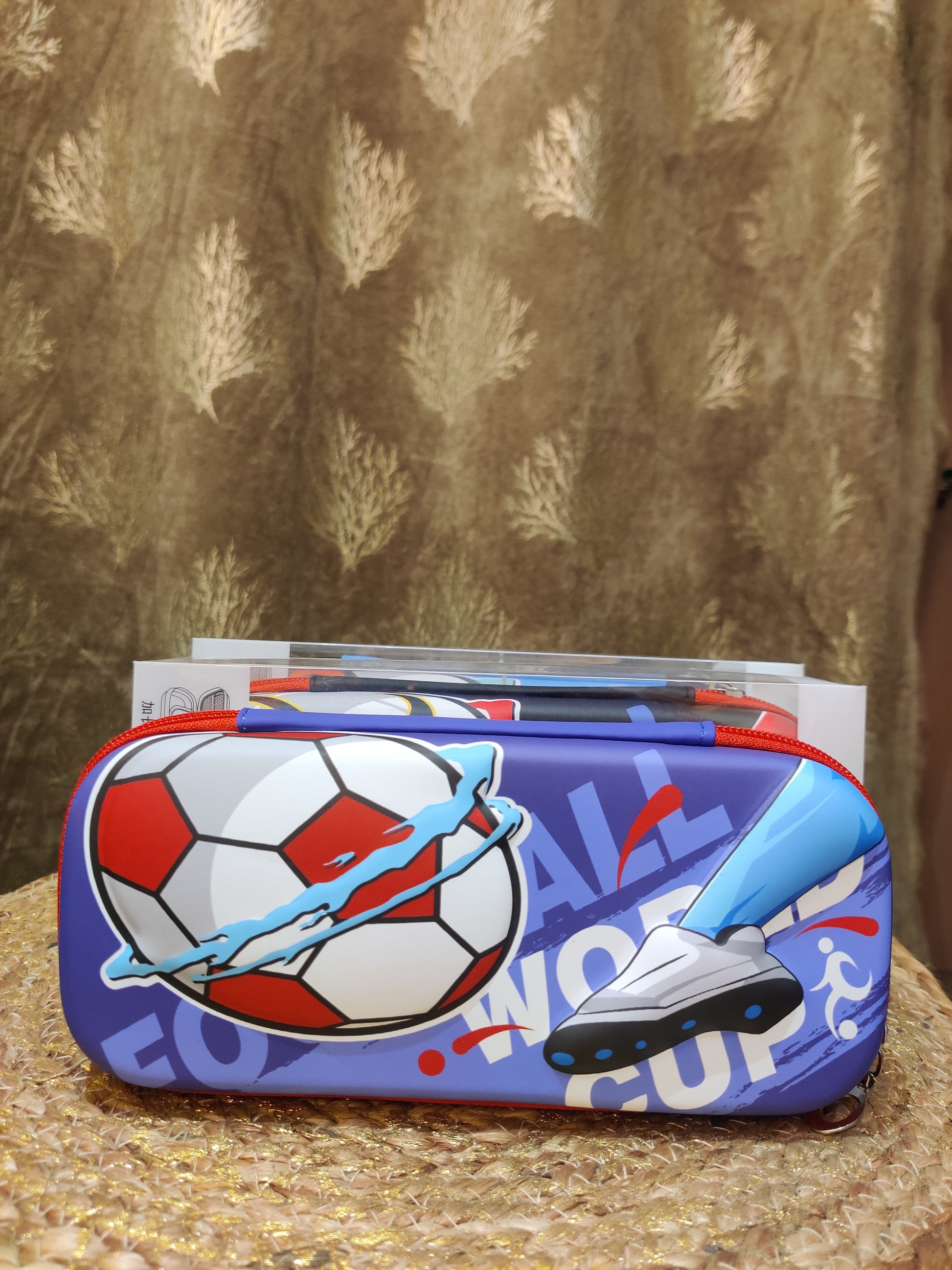 football pencil pouch purple