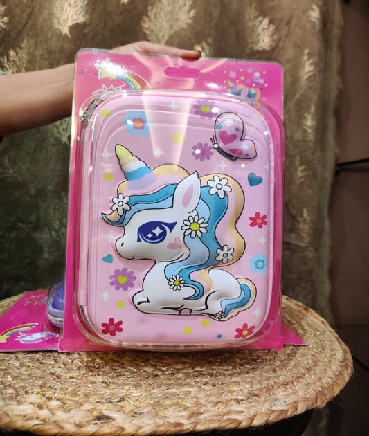 Unicorn Big Pencil Pouch Pink