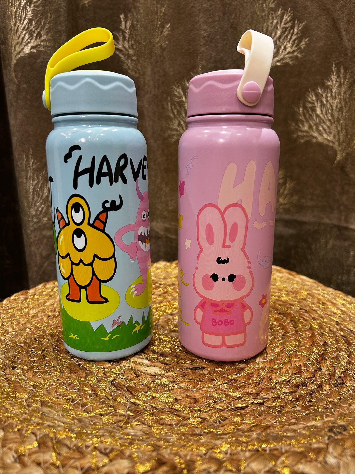 Pink and Blue Water Bottle